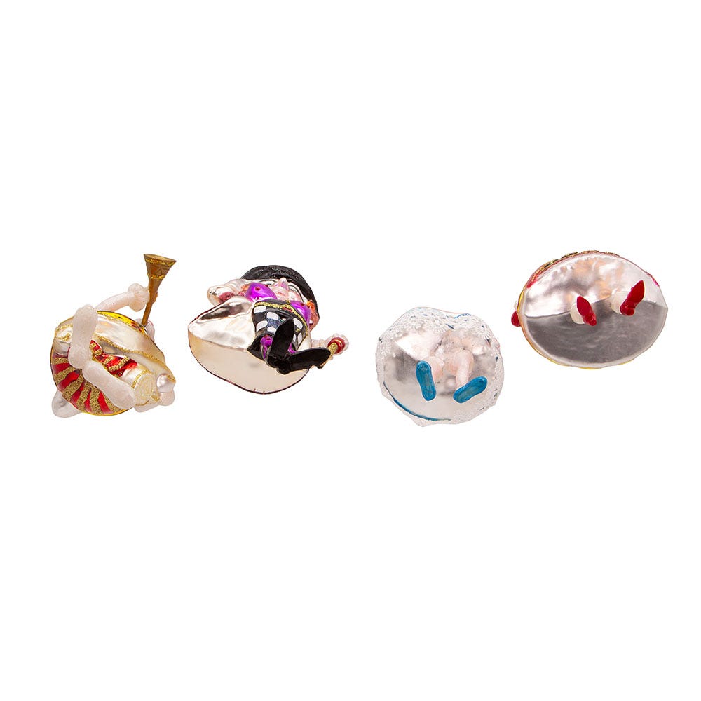 Kurt Adler 5-5.5-Inch Noble Gems™ Glass Wonderland Gift Set, 4-Piece Set